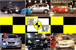 EuroNCAP-Crashtest mit Honda Civic, Lexus IS und Kia Carnival