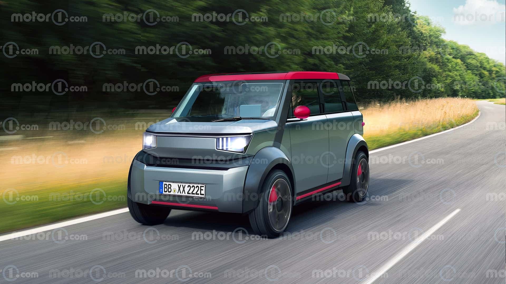 La E-Car europea, il render di Motor1.com La E-Car europea, il render di Motor1.com