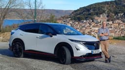 Nissan Ariya Nismo mit dem Autor Nissan Ariya Nismo mit dem Autor