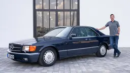 Unterwegs im privaten Mercedes 560 SEC von Bruno Sacco Unterwegs im privaten Mercedes 560 SEC von Bruno Sacco