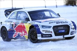 Ekström und Neureuther driften mit Audi S1 EKS RX im Schnee Ekström und Neureuther driften mit Audi S1 EKS RX im Schnee