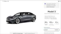 Tesla Model 3 (Konfigurator) Tesla Model 3 (Konfigurator)