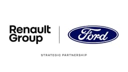 Logos von Renault und Ford ("Strategic Partnership") Logos von Renault und Ford ("Strategic Partnership")