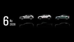 Toyota-Grafik zu den sechs Elektro-Neuheiten bis 2026 mit den Silhouetten von drei neuen Fahrzeugen Toyota-Grafik zu den sechs Elektro-Neuheiten bis 2026 mit den Silhouetten von drei neuen Fahrzeugen
