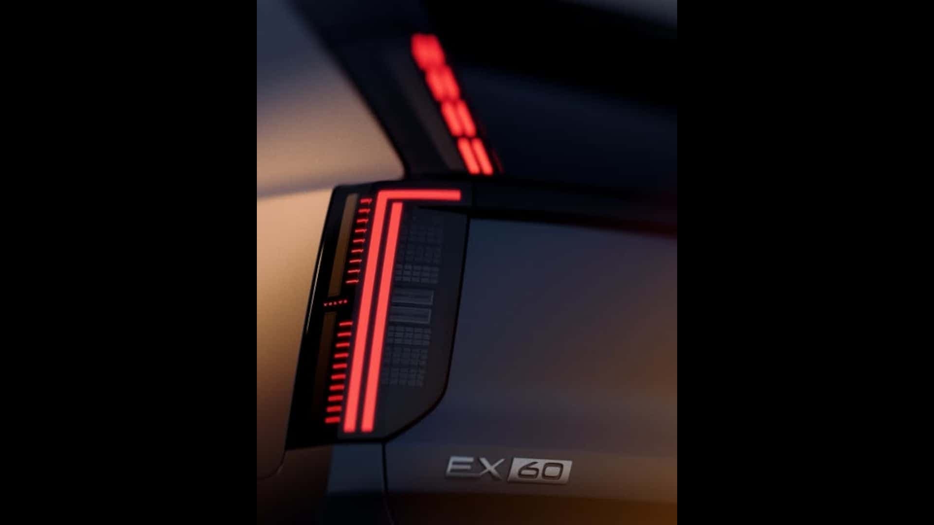 Volvo-Teaserbild zum EX60 (Heckleuchten) Volvo-Teaserbild zum EX60 (Heckleuchten)