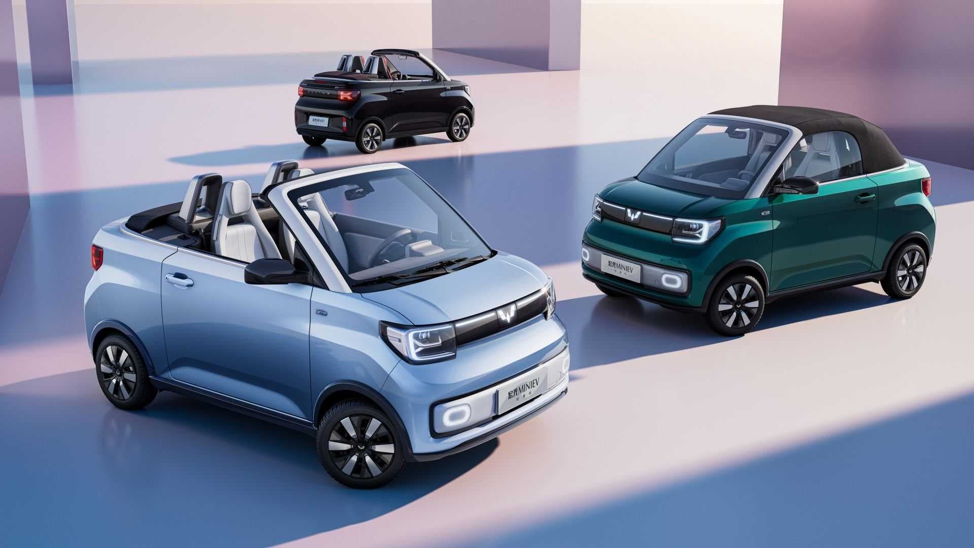 Wuling Hong Guang Mini EV Cabrio in different colors Wuling Hong Guang Mini EV Cabrio in different colors
