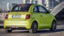 Fiat 500 Hybrid (2025), il render di Motor1.com Fiat 500 Hybrid (2025), il render di Motor1.com