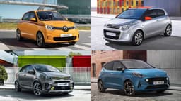 Kleinstwagen mit Verbrenner (Collage) Kleinstwagen mit Verbrenner (Collage)