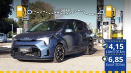 Kia Picanto an der Tankstelle mit Infos zu Verbrauch und Spritkosten Kia Picanto an der Tankstelle mit Infos zu Verbrauch und Spritkosten