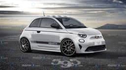 Abarth 595 elettrica, il rendering Abarth 595 elettrica, il rendering