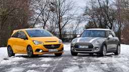 Mini Cooper vs. Opel Corsa GSi Mini Cooper vs. Opel Corsa GSi