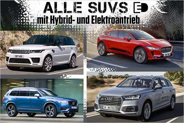 SUV Hybrid Plug-in-Hybrid Elektro Übersicht