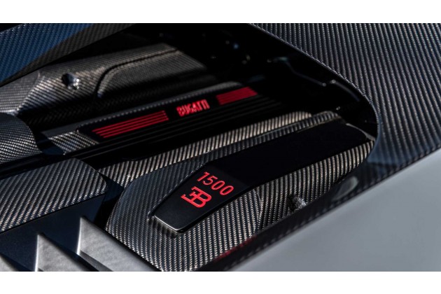 2021 Bugatti Chiron Pur Sport Engine
