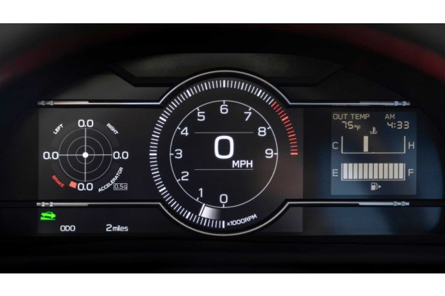 2022 Subaru BRZ Interior Gauge Cluster