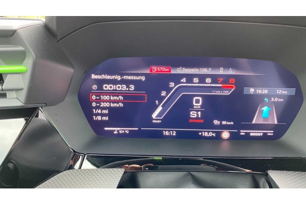 Audi RS 3 Launch Control Anzeige