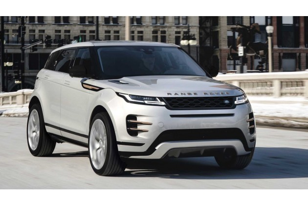 Range Rover Evoque Autobiography 2021 in Grau Dreiviertelansicht von schräg vorne